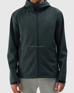 Veste Softshell Homme Légère Imperméable en Toile de Haute Qualité, Coupe Décontractée, Motif Décoratif, Coupe-Vent, Respirante, à Capuche, avec Lettres - Product Image 3