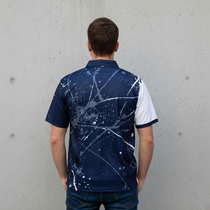 Chemise homme en polyester/coton de haute qualité, logo personnalisé, manches courtes, boutons sur le devant, décontractée, respirante, pour l'été, polos. - Product Image 2
