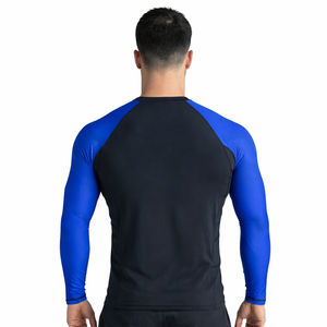 Camisetas de Gimnasio de Compresión con Logotipo Personalizable para Hombre, Secado Rápido, Transpirables, Elásticas, de Manga Larga, Ropa Deportiva de Entrenamiento, Estampado Sólido - Product Image 2