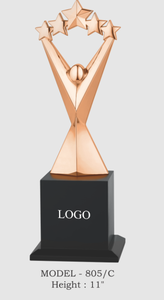 Trofeo de Metal Modelo 805 de 11 Pulgadas, Premio Deportivo de Aleación de Zinc Plateado con Grabado, Impresión UV y Base de Madera con Logotipo - Product Image 4