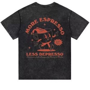 T-shirts personnalisés de luxe en coton épais, coupe ample, style Hip Hop, avec motif graphique, streetwear oversize délavé - Product Image 3