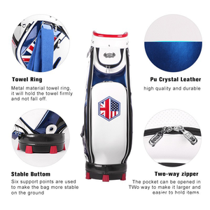 Sacs de golf professionnels en cuir PU imperméable de haute qualité pour hommes – Sacs de golf professionnels avec logo OEM et couleurs personnalisées - Product Image 4