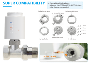 Valve thermostatique intelligente Wi-Fi TUYA pour <span class=keywords><strong>radiateur</strong></span> LED, <span class=keywords><strong>compatible</strong></span> avec <span class=keywords><strong>Alexa</strong></span> et Google Home, pour systèmes de chauffage au sol en appartement - Product Image 6