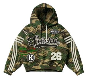 Sudadera con Capucha de Malla Unisex Camo 2026, Tejido Atlético Transpirable con Detalles de Béisbol, Personalizable a tu Gusto - Product Image 1