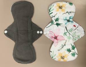 ผ้าอนามัยแบบมีปีก OEM รุ่นปกติ ใช้ซ้ำได้ ผลิตจากผ้าฝ้าย ระบายอากาศได้ดี พร้อมแผ่นกันรั่วซึม และซึมซับได้ดีเยี่ยม สำหรับใช้ในชีวิตประจำวัน - Product Image 2