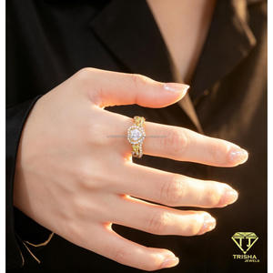 Elegant Heart Cut Moissanite Engagement <b>Ring</b> Gold Finish Romantic Bridal Jewelry <b>Set</b> With Matching Band <b>For</b> <b>Women</b> <b>Wedding</b> Gift - Product Image 3