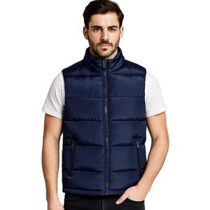 Gilet matelassé isolant en polaire premium pour homme, sans manches, pour l'hiver, utilitaire, pour l'extérieur, avec broderie personnalisée sur le devant - Product Image 2