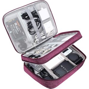 Custodia Organizer Elettronica Portatile a Doppio Strato, Impermeabile, per Cavi e Accessori da Viaggio, Borsa Porta Cavi per Scopi Speciali - Product Image 1