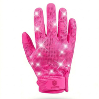 Guantes de Receptor de Fútbol Americano para Hombre con Más de 1000 Pedrerías, Palma Ultraadherente, Cierre de Gancho y Bucle, Opciones de Color Personalizadas