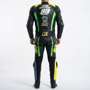 Traje de Motociclismo Profesional para Hombre, 1 Pieza, Cuero Genuino de Vaca/Canguro, Estilo MotoCP, Nivel de Protección 2 - Product Image 2