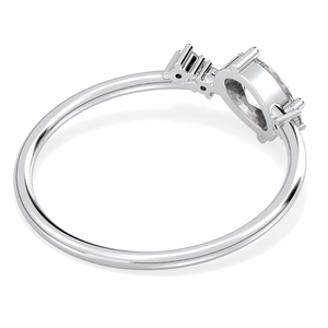 Bague d'éternité REYES en moissanite certifiée GRA de haute qualité en argent sterling 925, bagues de fiançailles pour femmes, bijoux fins - Product Image 4
