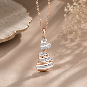Colgante de Diamante de Laboratorio con Doble Corazón de Lujo para Mujer en Oro de 10K, 14K, 18K y Plata 925, 935 - Product Image 1