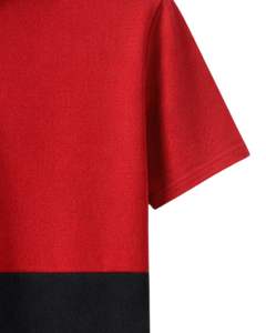 Polo à demi-zip pour homme, noir, rouge, gris, color block, manches courtes, haut décontracté, pour la vente en gros, fabricant sur mesure, qualité export, OEM - Product Image 4