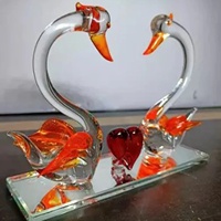 Figurine de coq en verre moderne faite à la main, presse-papiers en cristal, décoration pour la Journée de la Terre, pour étagère, maison, bureau, tableau de bord de voiture
