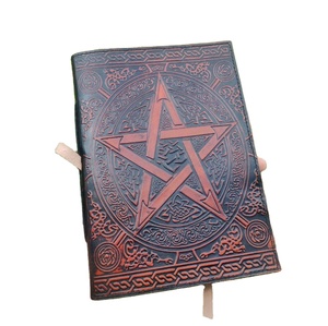 Vente chaude 6x9 "Vintage en cuir véritable spirale lié Journal fait à la main Antique Deckle Edge 100 Pages imprimées cadeau fabriqué en Inde - Product Image 4