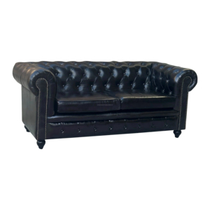 Chất Lượng Cao <span class=keywords><strong>2</strong></span> Chỗ Ngồi Chesterfield Đen Sofa Với Đệm Phòng Khách Da Sofa Tốt Nhất Bán Nhà Hàng Sofa 2024 Đồ Nội Thất - Product Image 4