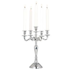 Candelabro moderno de hierro para decoración de mesa de comedor, ambiente romántico con velas y realce elegante del interior. - Product Image 1