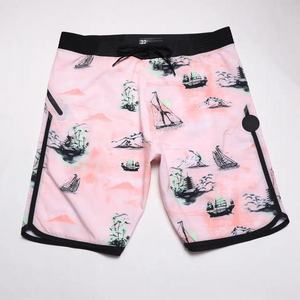 Wholesale Sublimation Striped Board Shorts Fabric Custom Designer Swim Trunks Men - Product Image 2