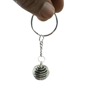 Porte-clés en cristal de haute qualité, tourmaline noire, saphir enroulé dans du fil, pierre naturelle, cadeau pour femme - Product Image 3