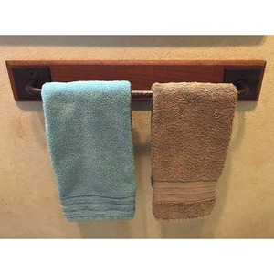 Porte-serviettes mural moderne en acier inoxydable à double rail pour salle de bain - Product Image 1