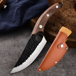 Custom Handmade Eco-Friendly Dishwasher <b>Safe</b> Ambidextrous Modern Carbon Steel 2.0mm Thick Boning <b>Knife</b> 6-7.9in Wood Handle - Product Image 1