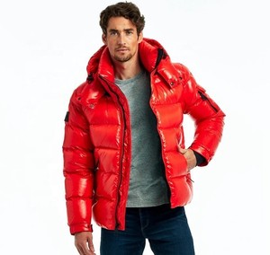 <b>Men's</b> <b>Hooded</b> Puffer Jacket Solid Color Thick Winter <b>Coat</b> Windproof Zipper Closure Casual Style PU Coated Regular Fit - Product Image 5