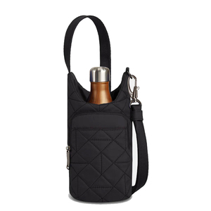 Sac de poitrine minimaliste en cuir, sac à bandoulière, fermeture éclair, imperméable, usage quotidien, toutes saisons, design matelassé noir - Product Image 6