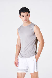 Nueva Camiseta Deportiva Casual de Secado Rápido y Transpirable para Hombre, de Algodón/Fibra de Bambú, para Entrenamiento Atlético - Product Image 3