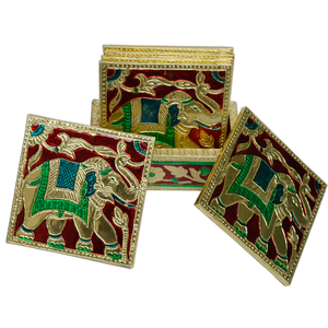 Posavasos redondos de latón bicolor con acabado metálico cepillado doble, disponibles a precios de mayorista. - Product Image 6