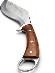 Cuchillo de Carnicero Curvo de Acero Forjado a Mano con Mango de Micarta Marrón, Herramienta Culinaria - Product Image 5