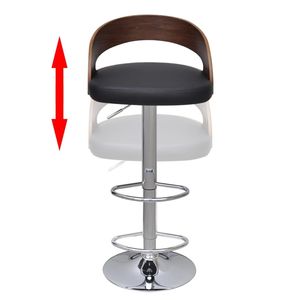 Juego de 2 taburetes de bar en negro y marrón - Product Image 5