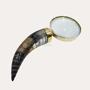 Loupe de poche en métal personnalisable OEM avec poignée incrustée de résine brillante jante en laiton loupe de poche incrustée de résine - Product Image 3