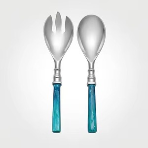 Stainless Steel Metal Salad <b>Server</b> Set Elegant <b>Buffet</b> Service Collection for Hospitality - Product Image 2