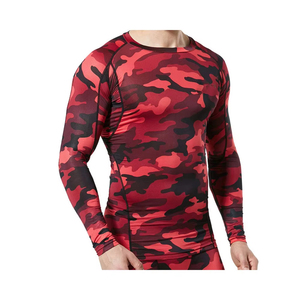 <b>Light</b> Weight Slim Fit Men Compression Shirts Polyester/Nylon Full Sleeve Breathable Quick Dry Workout Print High Quality - Product Image 4