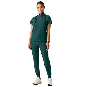 Exfoliantes médicos de atención médica para mujeres de alta calidad, diseños de exfoliación de enfermería personalizados, conjuntos de enfermera de Spandex de rayón tejido a la moda - Product Image 1