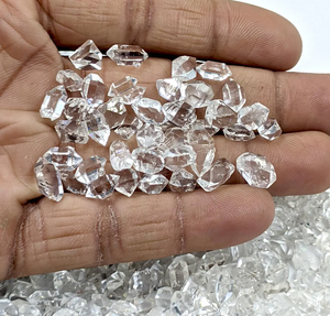 Cristales de diamante Herkimer crudos de calidad AAA de 6 a 11 mm, piedras preciosas naturales para la fabricación de joyería a precio de mayorista. - Product Image 3