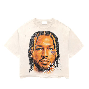T-shirt à manches courtes pour homme, coupe classique, avec impression photo, 100% coton, col roulé, design uni, logo sur le devant - Product Image 1