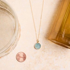 NIKHIL GEMS Natural Aquamarine Gemstone Pendant 925 Silver Gold Plated Vintage Engagement Jewelry <b>Gift</b> for Mom Wife <b>Sister</b> Third - Product Image 3