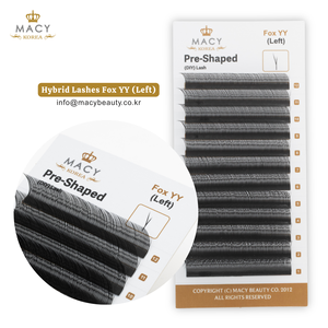 Pestañas Híbridas Forma YY Fox (Izquierda) MACY BEAUTY KOREA Extensiones de Pestañas al por Mayor Pestañas Personalizadas Marca Privada Alta Calidad - Product Image 4