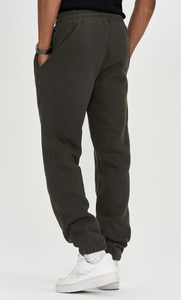 350GSM Fleece <b>Men's</b> <b>Jogger</b> Sweatpants Heavyweight Cotton Drawstring Mid Rise Straight Baggy Casual Trousers - Product Image 2