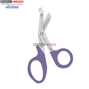 Ciseaux de traumatologie pour infirmières, 5,5 pouces, violets, en acier inoxydable de qualité allemande, pour premiers secours, bandages et coupes d'urgence médicales - Product Image 5