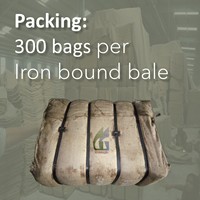 Sac en jute de 43,5 x 27,5 pouces, 931 g, pour l'emballage des cacahuètes, sac en toile de jute de qualité alimentaire, sacs en toile de jute en gros, Goodman Global Bangladesh