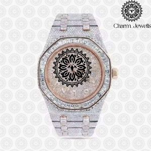 Montre de luxe pour homme Charm_Jewells, boîtier en acier inoxydable de 40 mm, mouvement mécanique analogique, cadran en verre lumineux, résistance à l'eau 10 bars - Product Image 5