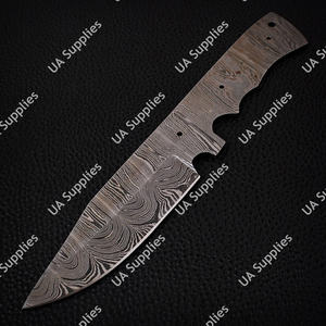 ใบมีดเปล่าเหล็กดามัสกัสขนาด 8 นิ้ว แบบเต็มด้าม สำหรับทำมีดแบบ OEM ODM  ใบมีดเปล่าเหล็กตีลายด้วยมือ - Product Image 5