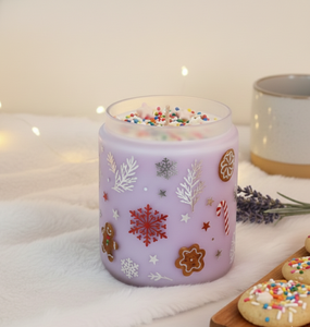 Bougie décorative en cire de soja pour Noël et le Nouvel An - Écologique, faite à la main, pour usage intérieur - Product Image 2