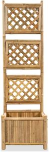 Estante de Bambú para Plantas, Decoración de Jardín, Estilo Boho, Cerca de Bambú Natural con Enrejado, Hecho en Vietnam por King Craft Viet - Product Image 4