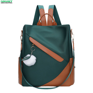 Sac à dos de voyage pour femme, nouvelle collection printemps, en PU souple et durable, grande capacité, avec ceinture à coussin d'air, double usage, sac d'école à bandoulière, fermeture éclair - Product Image 4