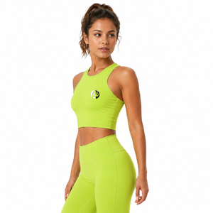 Top corto moderno para mujer con material ligero, ajuste flexible y apariencia elegante, perfecto para yoga, fitness y correr. - Product Image 2
