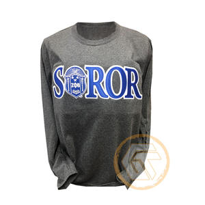 Sudadera de cuello redondo regular para mujer, personalizada y bordada, de color liso teñido, de invierno, de la hermandad Zeta Phi Beta, de GREEK TREASURES, al por mayor - Product Image 4