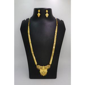 Collier avec boucles d'oreilles Parure de bijoux en laiton pur plaqué or Parure de bijoux collier design haute qualité pour les Émirats arabes unis et Dubaï - Product Image 5